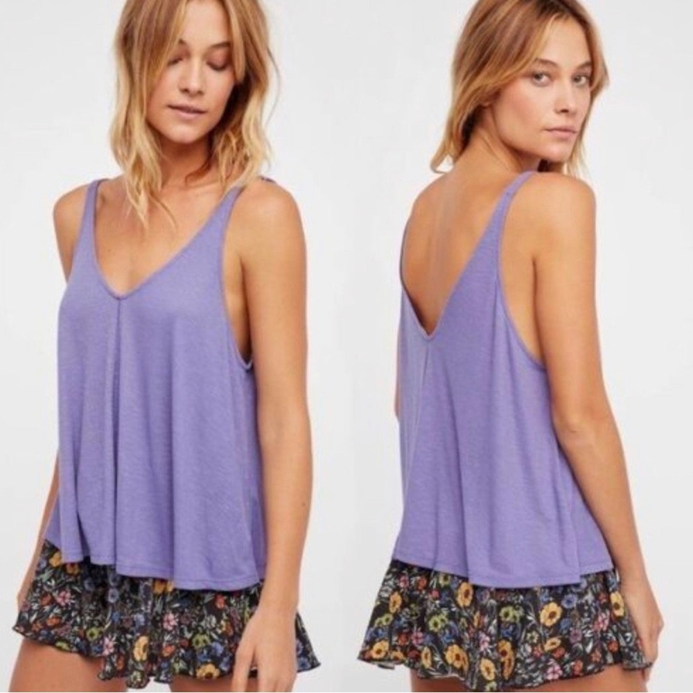 Free People Intimately Dani Tank In Dusty Iris Size Small NWT